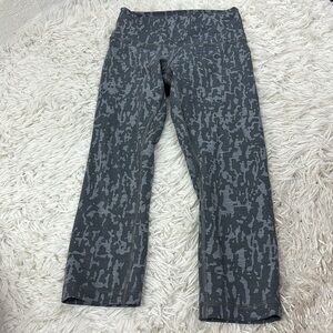 Lululemon Wunder Train High-Rise Crop 21" *Print Heathered PU Black Asphalt Grey